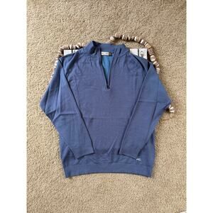 Kjus Freelite Kulm Wool Cashmere Blend Blue Half Zip Sweatshirt